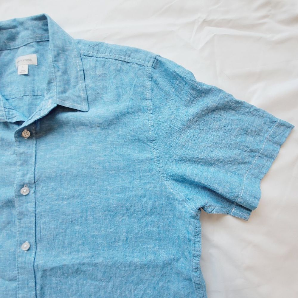 Sun+ Stone Blue Button Shirt - Picture 4 of 9